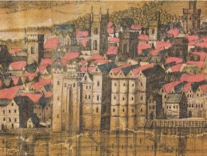 Castle Baynard cut an imposing figure at the western end of the City of London.