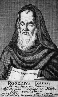 c1754: Roger Bacon (c1214–94), English experimental scientist, philosopher and Franciscan. Copperplate engraving. (Photo by Universal History Archive/Getty Images)