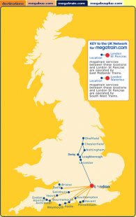Click to see ful map of Megatrain routes