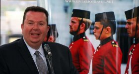 Gordon Orr, CEO Tourism Windsor Essex Pelee Island, addresses a Tourism Week Kick Off event hosted by Tourism Windsor Essex Pelee Island and Windsor's Ontario Travel Information Centre Park Street East office Monday June 10, 2013. (NICK BRANCACCIO/The Windsor Star)