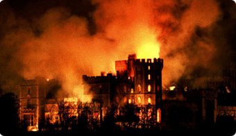 Part of The Queen's 'Annus Horribilis': was the night Windsor Castle went up in smoke.