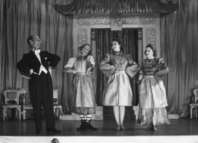 Princess Elizabeth and Margaret performing