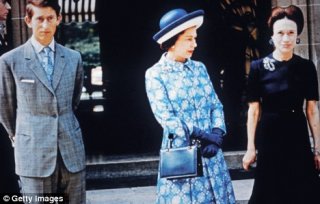 Rare encounter: The Queen and Prince Charles with the Duchess of Windsor in Paris in 1972 shortly before the Duke died