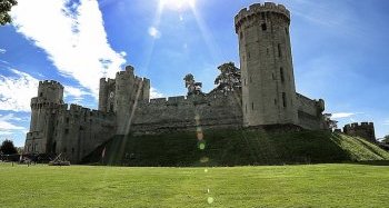 Sunglasses required. Warwick Castle in the sunshine. Image: Lisa West, Flickr