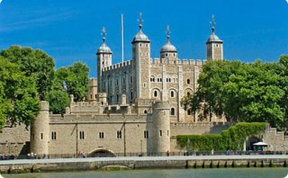 The Tower of London viewed from the River Thames