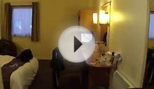 Premier Inn hotel room in Piccadilly, Manchester, UK