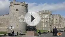 Statue Of Queen Victoria And Windsor Castle England Stock
