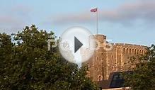 Windsor Castle The Round Tower With The Union Jack British
